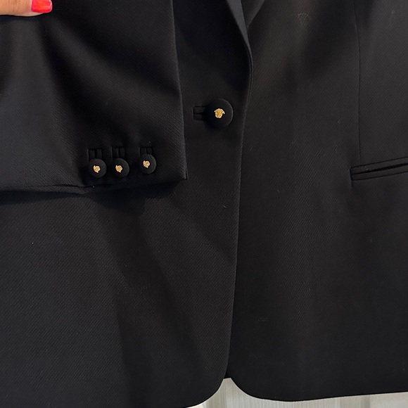 Gianni Versace Couture Designer Women's Wool Blazer Jacket 48 Rare Vintage - Picture 2 of 12